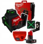 Milwaukee Lézer Zöld Milwaukee M12 3PL-401C 3-síkú 360° 1x4Ah (4933478103)