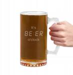 Homla It's Beer O'clock nyomott mintás söröskorsó 860ml Fiúnapi Ajándék (236402)