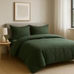 Takoy Pamut ágyneműhuzat lenvászon hatásban zöld