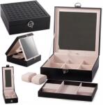 VERK GROUP Verk 01456_CZ Ékszerdoboz tükörrel fekete (01456)