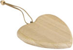  Fafüggő szív, bőr akasztóval. Átm: 7cm