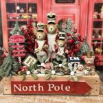 Kreativ Karácsonyi asztali dísz zenélő macik