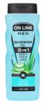 On Line Men 3az1ben test-, arc-, haj- és testápoló gél Világos Azúr 410 ML