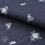  Pamutvászon VOILE EMBROIDERY Flowers navy