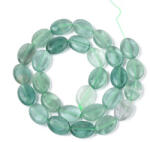  Ovális Zöld Fluorit Ásványgyöngy Gyöngyfüzér 14x10x5mm