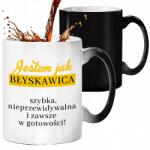 Style Couture Mágikus Bögre Fekete Olyan Vagyok, Mint Egy Villám Ajándék Egy Munkatársnak