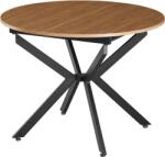 Mobikon Masa dining extensibila fier negru mdf stejar Abero 100x100-140x75 cm (0000400787)