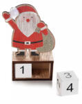 Decorer Calendar din lemn model Mos Craciun 9x4x14 cm (A51.42.97Bdeco)
