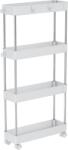 Mobikon Raft otel plastic alb cu roti Aliol 40x13x85 cm (0000376891) Raft