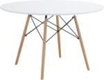 Mobikon Masa dining mdf alb lemn natur Demin 120x74 cm (0000394036)