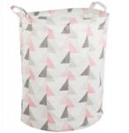 Verk Group Verk 01940_RT Játékkosár, szennyestartó rózsaszín és fehér (01940_RT)