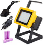 Dodaco Proiector LED portabil reincarcabil cu 20 LED SMD, 2400 lumeni, 25W, IP65, 3 moduri iluminare, cu baterii incluse