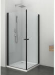 Sanotechnik Cabina de dus cu usa batanta finisaj negru Brava Black - sticla 6mm