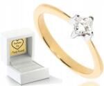  Arany Gyűrű Gyémánttal 585 Ajándék Gravírozás (DLA DZIEWCZYNY NARZECZONEJ) - allegro - 754 675 Ft