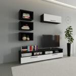 haaus Living Kos V17, Negru/Alb Lucios, MDF, L 190 cm (921897)