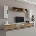 haaus Living Kos V2, Alb/Stejar Artisan, L 285 cm (921361)