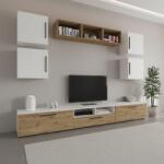 haaus Living Kos V3, Alb/Stejar Artisan, L 285 cm (921378)