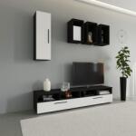 haaus Living Kos V12, Negru/Alb Lucios, MDF, L 190 cm (921842)