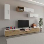 haaus Living Kos V19, Alb/Stejar Artisan, L 285 cm (921538)