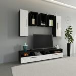 haaus Living Kos V9, Negru/Alb Lucios, MDF, L 190 cm (921811)