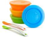 Munchkin Színes tálkészlet fedővel és kanalakkal (012106)