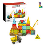 LELINO Set constructii magnetice LELINO Build 50 buc Jucarii de constructii magnetice