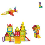 LELINO Set constructii magnetice 66 buc Jucarii de constructii magnetice