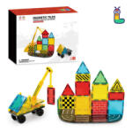 LELINO Set constructii magnetice LELINO Build 35 buc Jucarii de constructii magnetice