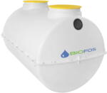 BioFos Fosă septică pentru 4 - 6 persoane, fibră de sticlă de 2000 L