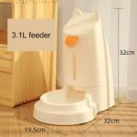 Nunbell Füles kisállat automata etető - 3, 1L - Fehér