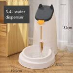 Nunbell Füles kisállat automata itató - 3, 4L - Sötétszürke