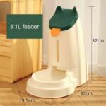 Nunbell Füles kisállat automata etető - 3, 1L - Zöld