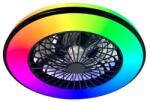 Kobi VENTELUX plafonieră cu ventilator LED RGBW 48W/230V, dimabilă, neagră + telecomandă (KB0634)