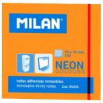 MILAN Öntapadó jegyzettömb 76x76 Neon narancs (ADAC85435)