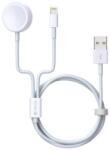 DEVIA Apple Watch Series 11 42mm DEVIA SMART töltőkábel 2in1 USB - lightning, 120cm, FEHÉR (EA199)