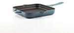 Hosse zománcozott öntöttvas grill serpenyő 28cmx28cm, kék (HOS-KIEG-010)