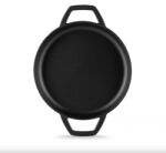 Hosse zománcozott öntöttvas duplafüles serpenyő 22cm, fekete (HOS-KIEG-019)