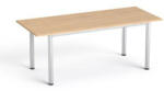  Tárgyalóasztal, szürke fémlábbal, 80x190 cm, MAYAH " Freedom SV-42" tölgy