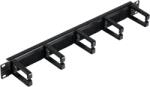 NIKOMAX Gyűrűs panel, 1U, 53 mm gyűrűmélységgel, kefés, fekete 2 db/csomag NMC-OP530HB-1U-BK-2 (NMC-OP530HB-1U-BK-2)