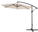 ModernHOME Nagy kerti napernyő góróval, összecsukható, 3 m, bézs, 6 bordával (XS-UMS021 BEIGE)