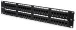 ASSMANN 19" 2U 48port Cat. 6 kompakt fekete árnyékolatlan Patch Panel DN-91648U (DN-91648U)