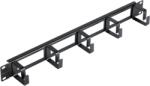 NIKOMAX Gyűrűs panel, 1U, 40 mm gyűrűmélységgel, fekete 2 db/csomag NMC-OK400H-1U-BK-2 (NMC-OK400H-1U-BK-2)