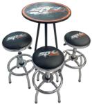 SP Tools Szerelőszék - Bárszék 3 db + Bárasztal szett - FEKETE/KRÓM - SP Tools (SPR-60S)