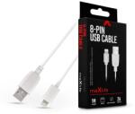 Maxlife USB - Lightning adat- és töltőkábel 1 m-es vezetékkel - Maxlife 8-PIN USB Cable - 5V/2A - fehér (TF-0173) (TF-0173)