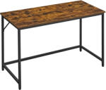 VASAGLE Íróasztal Számítógépasztal 120 x 60 x 75 cm Rusztikus Barna Fekete Ipari Stílus (EUZ-LWD039B01V1)
