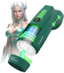 Masturs Ayla - nyögő szívó-rezgő AR maszturbátor (zöld) - vagyaim