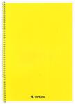 Fortuna Spirálfüzet vonalas FORTUNA Monocolor A/5 70 lapos sárga (01.02115) - tonerpiac
