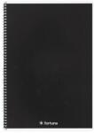 Fortuna Spirálfüzet vonalas FORTUNA Monocolor A/5 70 lapos fekete (01.02113) - tonerpiac