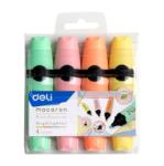 Deli Textmarker Deli Macarons, set 4 culori pastel (DLEU356-MT)