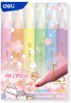 Deli Textmarker Deli Macarons, set 6 culori pastel slim (DLEU12-6C)